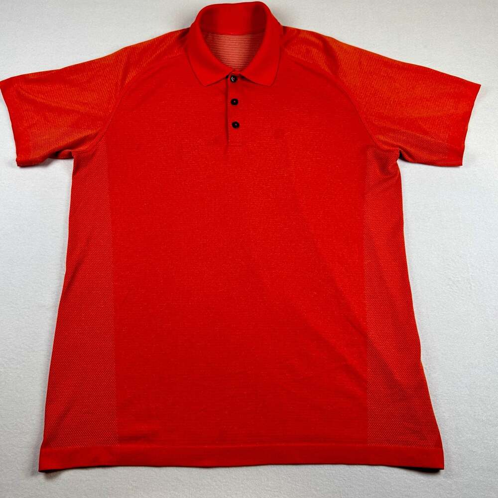 Lululemon Metal Vent Tech Polo Orange XL Short Sleeve Golf Shirt